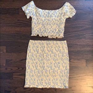 Forever 21 Smocked Skirt Set